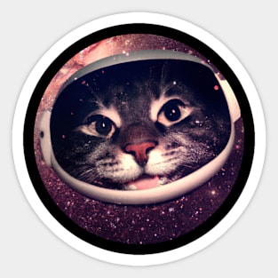 CUTE ASTRONAUT CAT Sticker